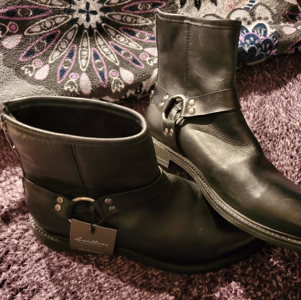 Avellini genuine leather black boots